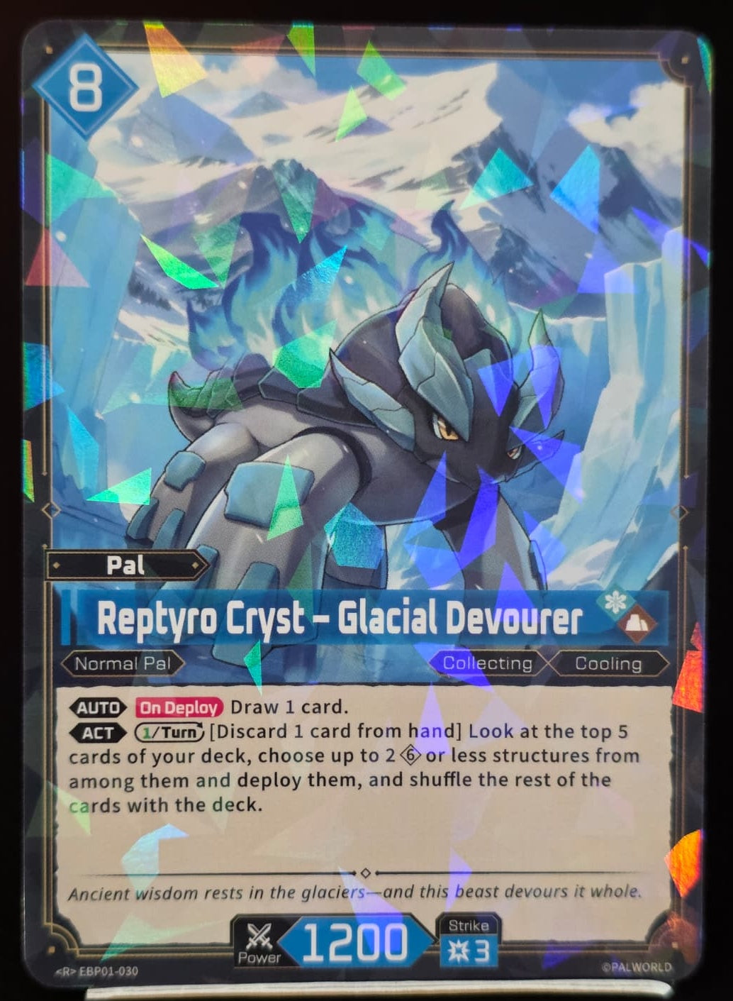 Reptyro Cryst – Glacial Devourer EBP01-030 R Palworld TCG