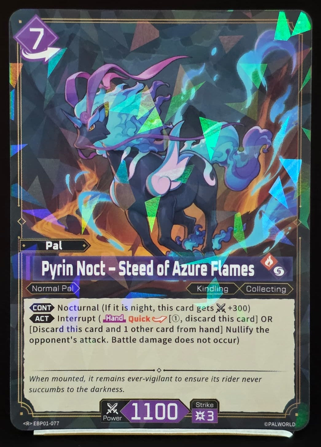 Pyrin Noct – Steed of Azure Flames EBP01-077 R Palworld TCG