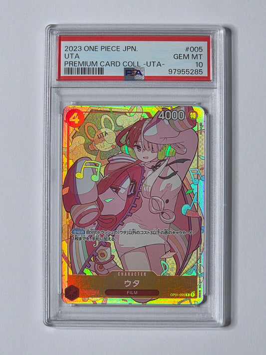 Uta OP01-005 Premium Card Collection — PSA 10 GEM MT