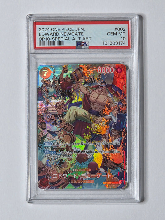 Edward Newgate (Whitebeard) OP10-002 Special Alt Art — PSA 10 GEM MT