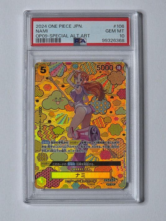 Nami OP08-106 Special Alt Art — PSA 10 GEM MT