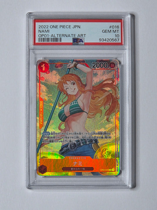 Nami OP01-016 Alternate Art — PSA 10 GEM MT