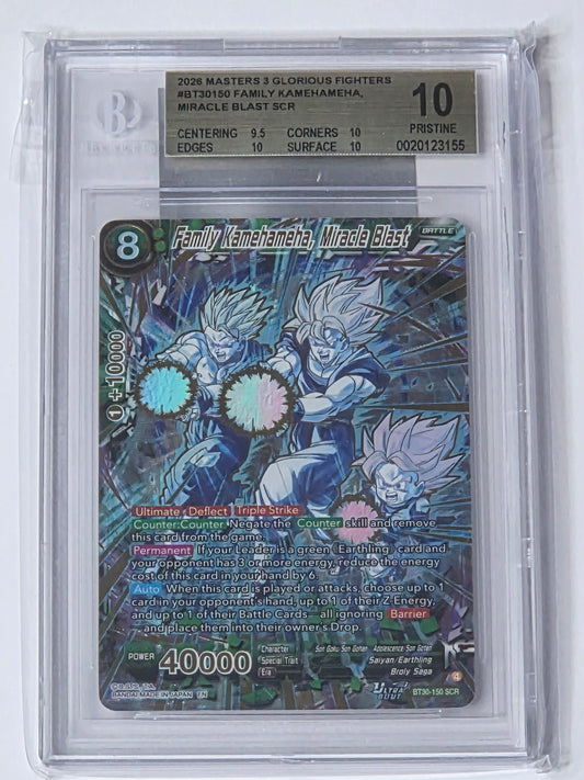 Dragon Ball Super 2026 Masters Three Glorious Fighters Family Kamehameha SCR Beckett 10