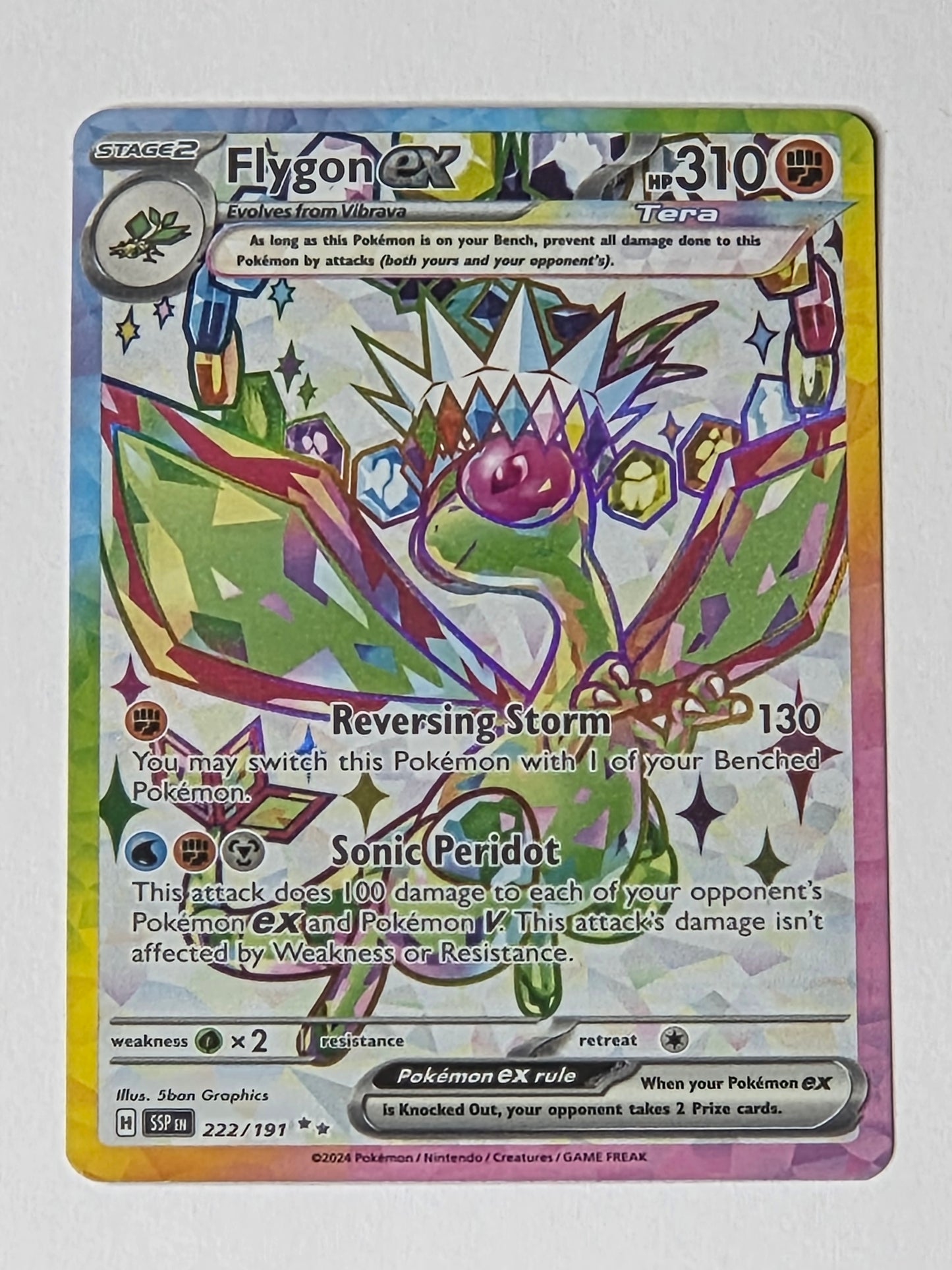 Pokémon Flygon ex Special Art Rare SSP 222/191 Surging Sparks NM