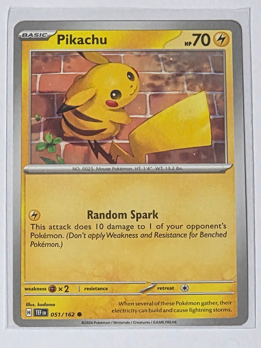 Pokemon Pikachu Temporal Forces Holo Rare TEF EN 051 162 Near Mint