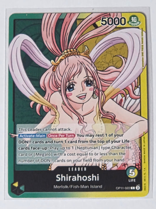 One Piece TCG Shirahoshi Leader OP11-022 OP11 Merfolk Fish-Man Island English Near Mint