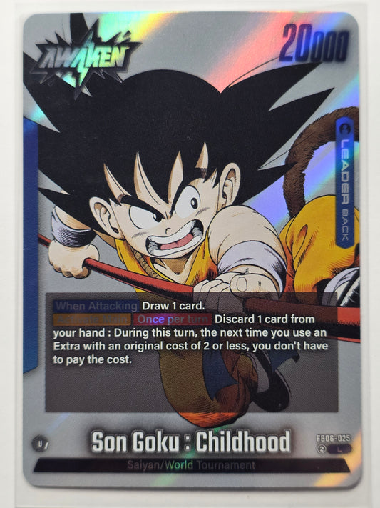 Dragon Ball Fusion World Son Goku Childhood Leader Card Set 06 FB06-025