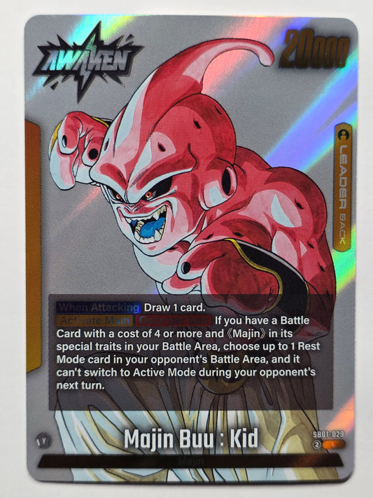 Dragon Ball Fusion World Majin Buu Kid Leader Card Manga Booster 01 SB01