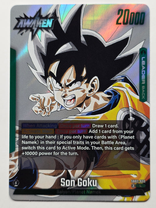 Dragon Ball Fusion World Son Goku Leader Card Manga Booster 02 SB02-033