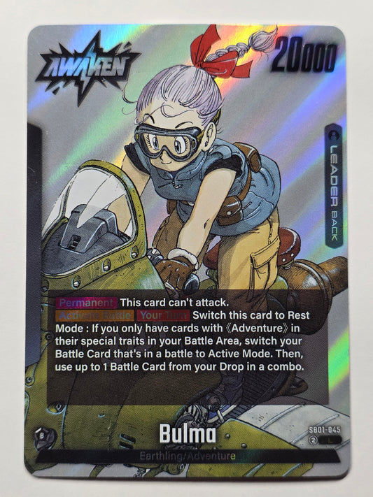 Dragon Ball Fusion World Bulma Leader Card Manga Booster 01 SB01-045