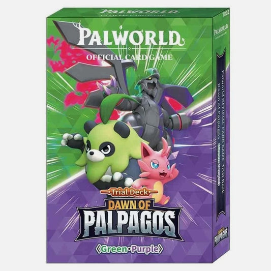 Grass Touchers & Grudge Holders — Palworld TCG "Dawn of Palpagos" TD01 Green・Purple Trial Deck (Preorder)
