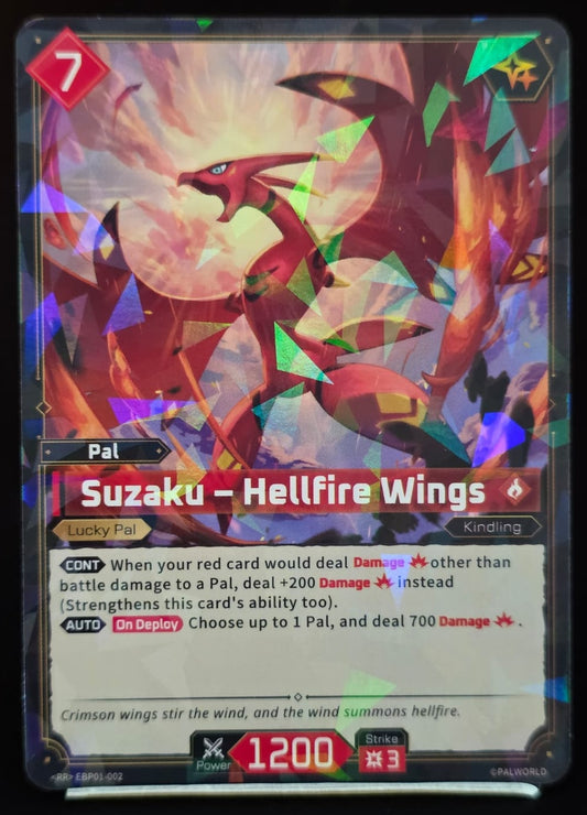 Suzaku – Hellfire Wings EBP01-002 RR Palworld TCG