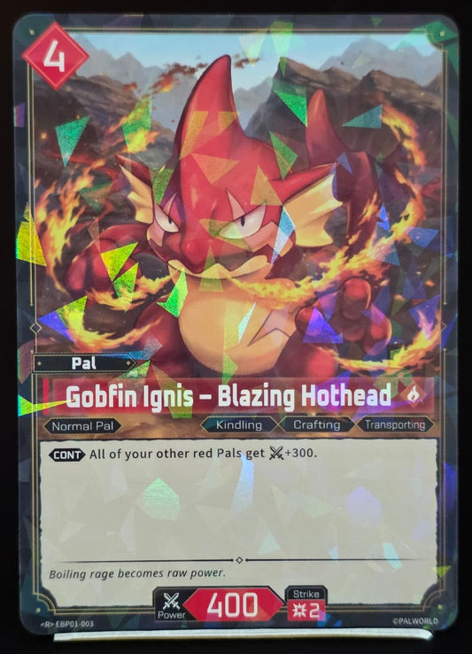 Gobfin Ignis – Blazing Hothead EBP01-003 R Palworld TCG