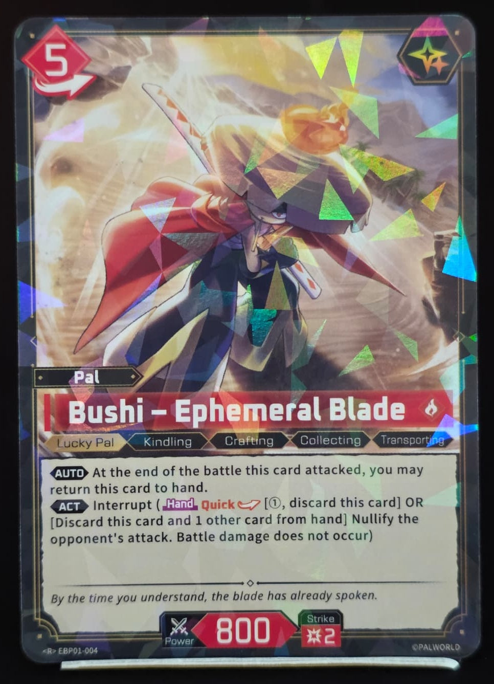 Bushi – Ephemeral Blade EBP01-004 R Palworld TCG