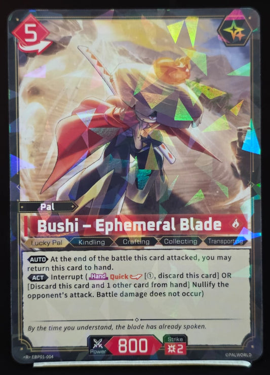 Bushi – Ephemeral Blade EBP01-004 R Palworld TCG